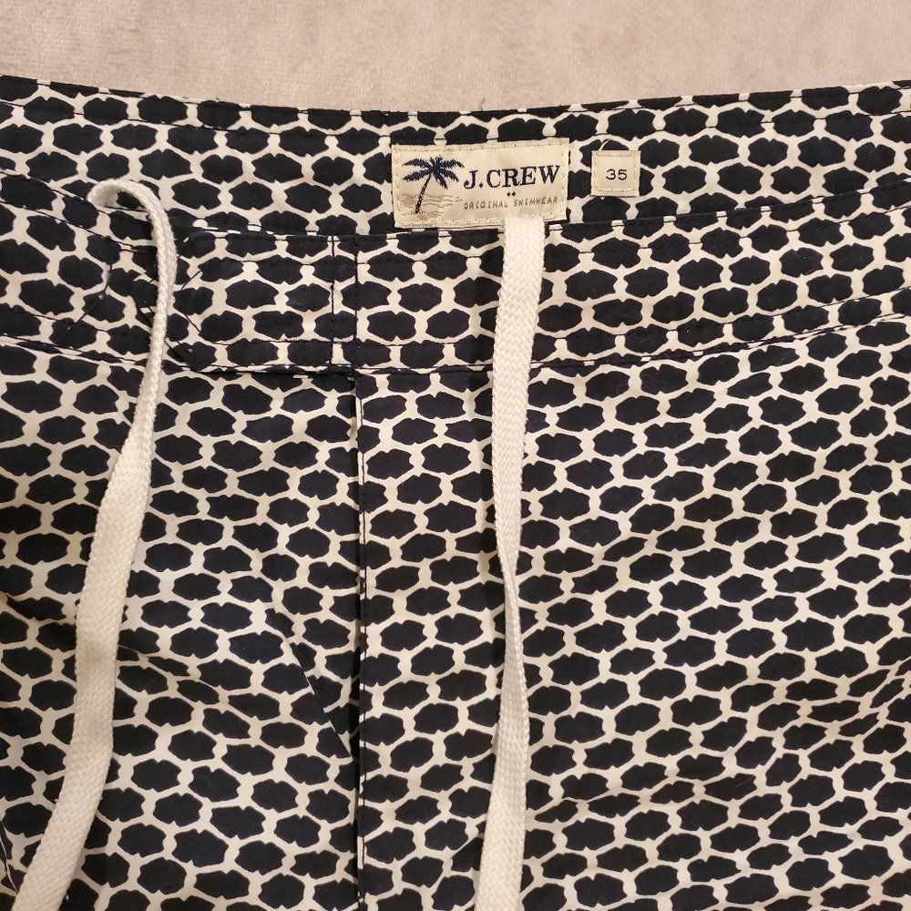 J. Crew Patterned Drawstring Swim Trunks - image 2